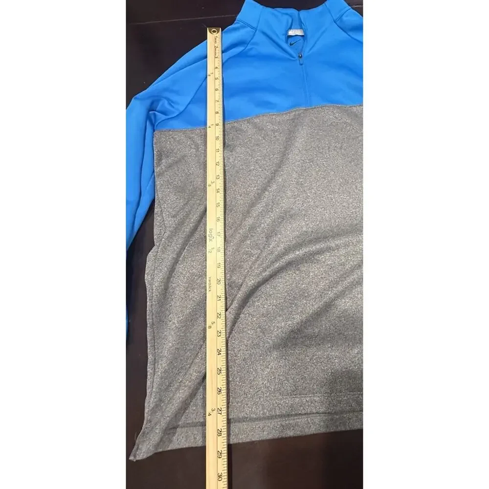 Nike Golf Dri-FIT 1/4 Zip Pullover Men’s XL Blue Gray Long Sleeve Golf Top